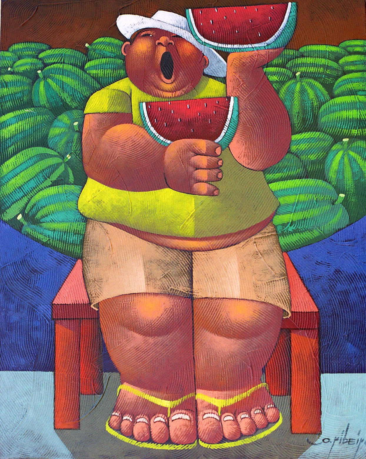 Vendedor de melancias - 40x50